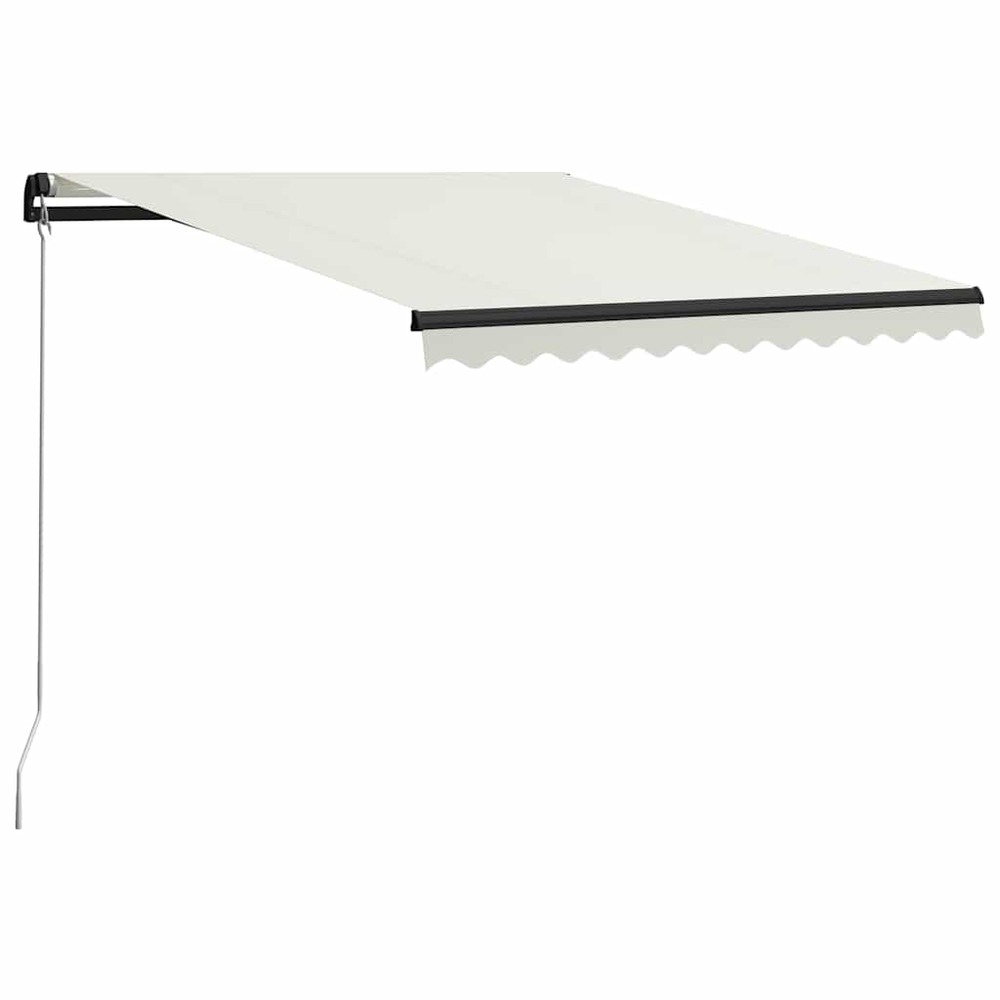 Auvent manuel rétractable avec led 300x250 cm crème