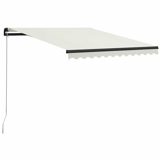 Auvent manuel rétractable avec led 300x250 cm crème