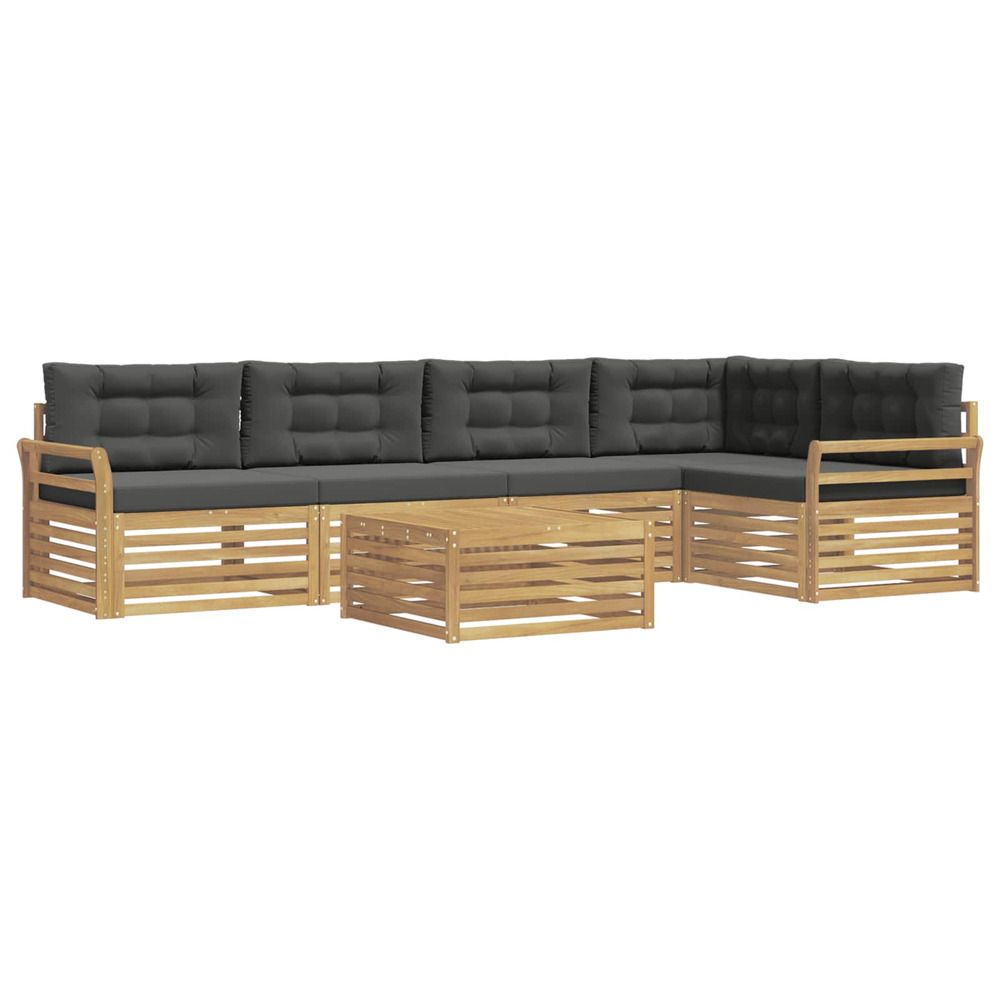 Ensemble de canapés d'extérieur 6 pc blanc et anthracite