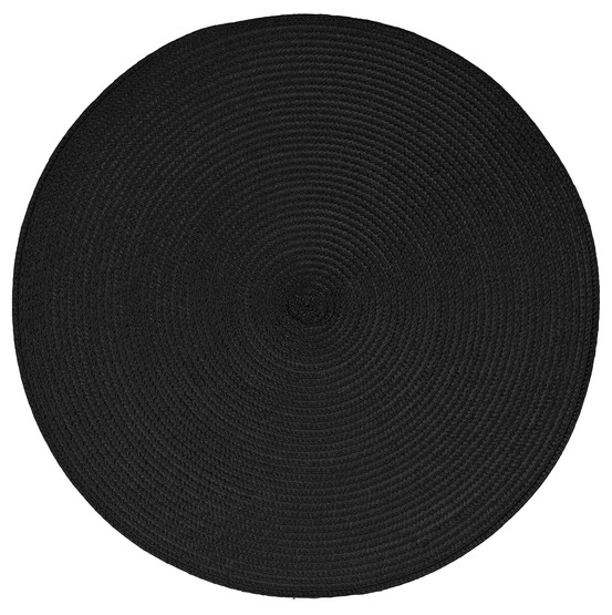 Set de table tresse rond noir