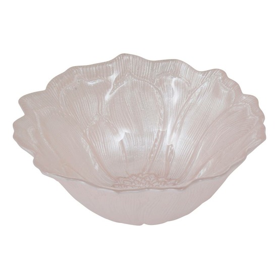 Coupelle en verre fleur de rose