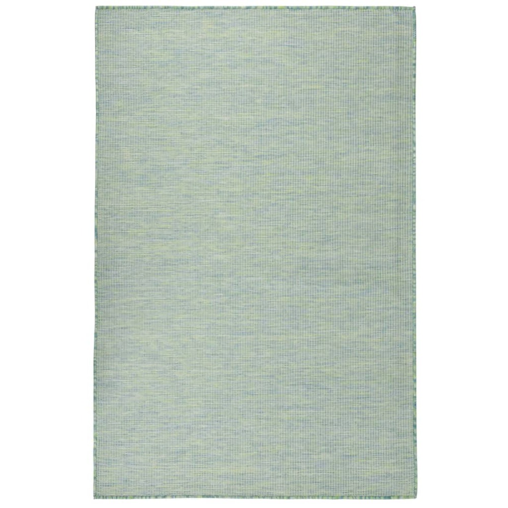 Tapis à tissage plat d'extérieur 100x200 cm turquoise