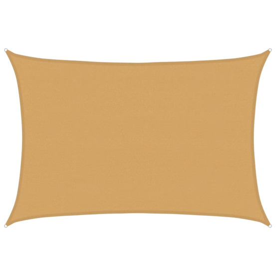 Voile d'ombrage 160 g/m² rectangulaire sable 4x5 m pehd