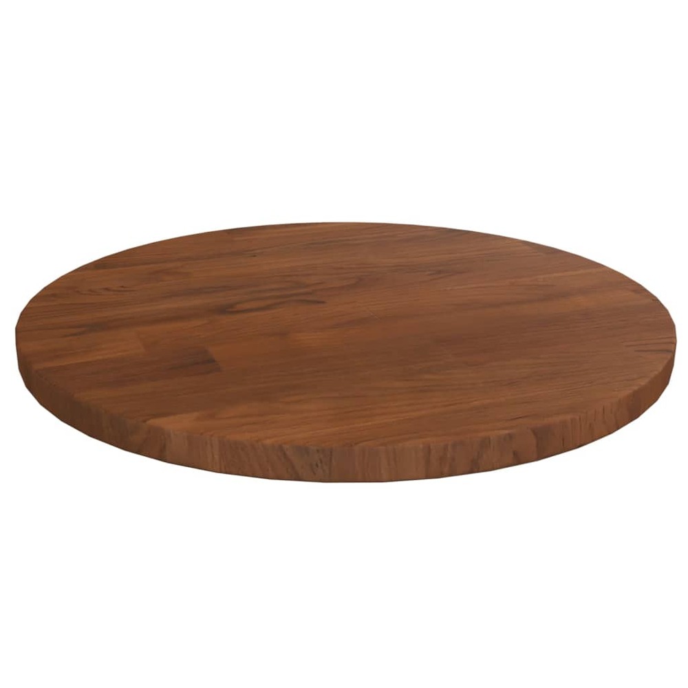 Dessus de table rond marron foncé ø30x1,5cm chêne massif traité