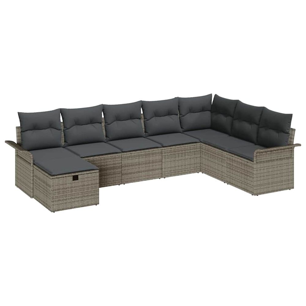 Ensemble de canapé de jardin 8 pc poly rotin
