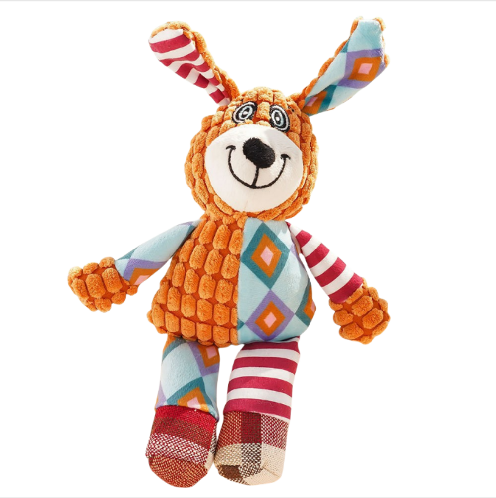 Jouets pour chiens en forme de crocodile, d'âne, de mouton, de renard, de lapin, d'éléphant, de cochon