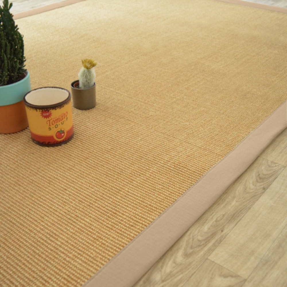 Tapis sisal yucatan naturel - ganse beige - 160 x 230 cm