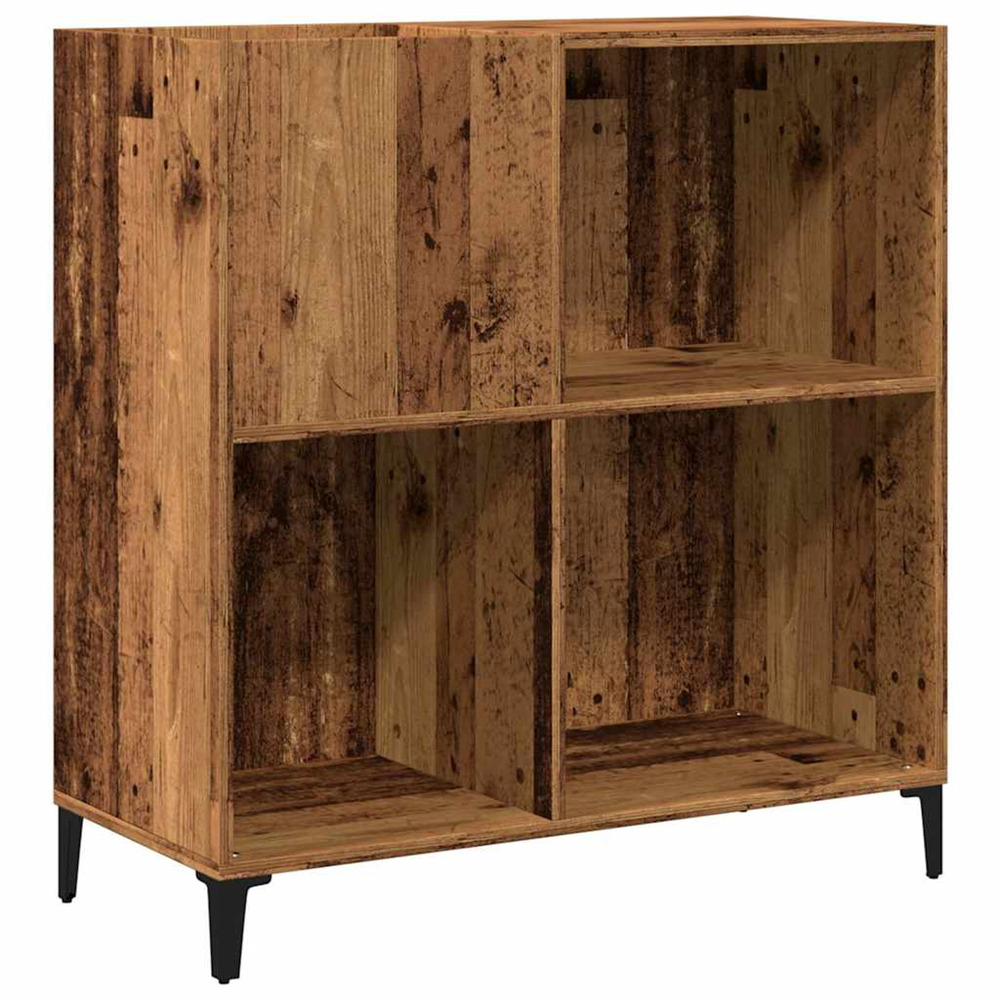 Armoire à disques vieux bois 84,5x38x89 cm bois d'ingénierie