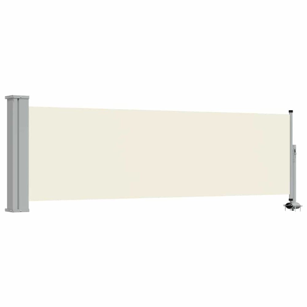 Auvent latéral rétractable de patio 80x300 cm crème