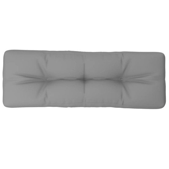 Coussin de palette gris 120x40x12 cm tissu