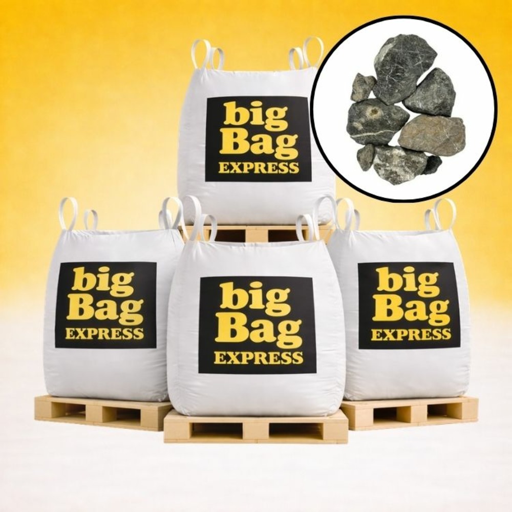 Pack 4 x big bag de +/- 1,5t ballast gris ø 20/50 mm - livraison premium