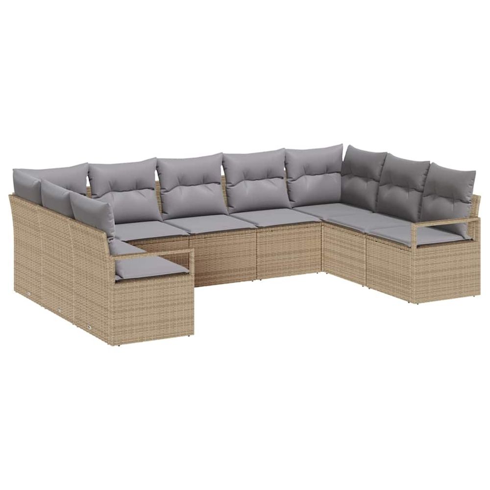 Ensemble de canapés 9 pc beige polyrotin