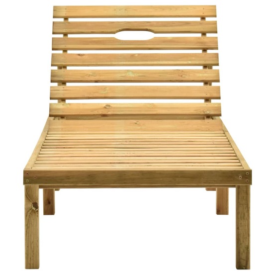 Chaise longue de jardin bois de pin imprégné
