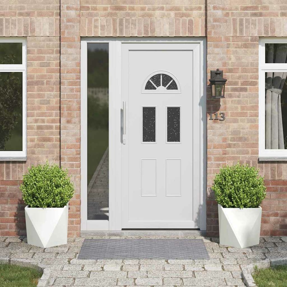 Jardinière 2 pcs blanc 40 x 40 x 40 cm acier