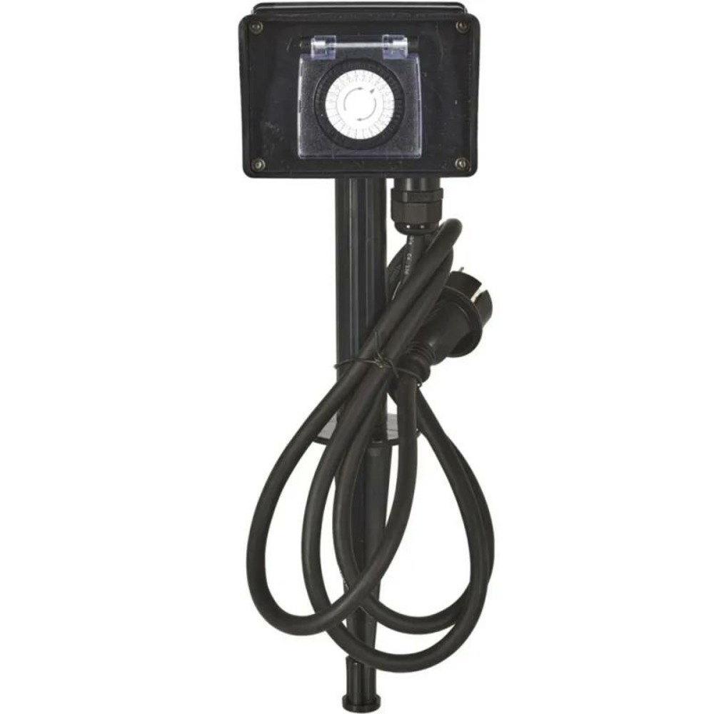 Multiprise avec minuterie ext 1,5m fil noir