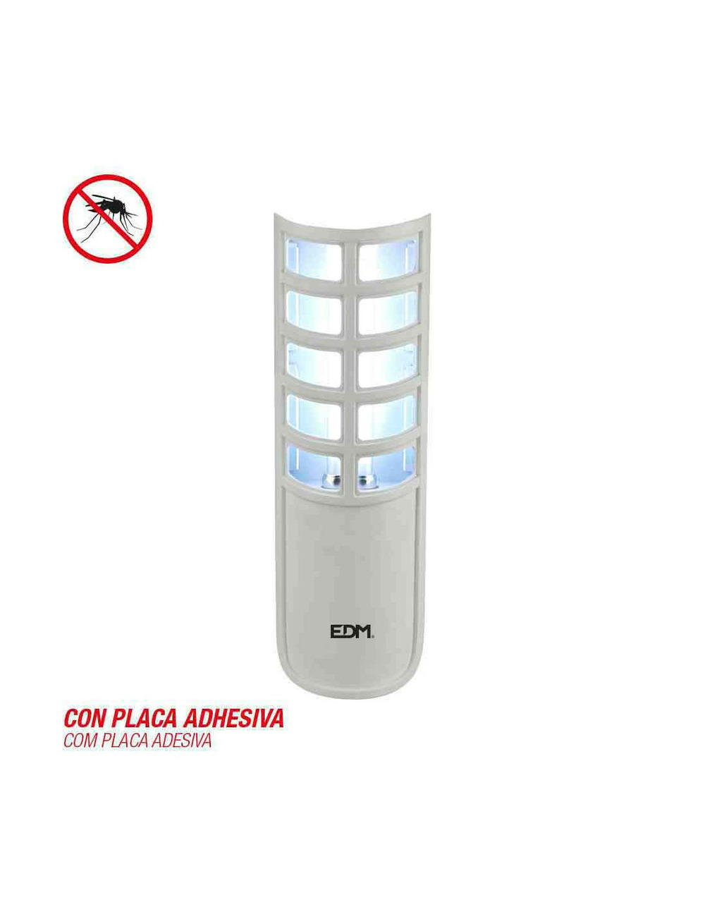 Exterminateur d'insectes electrique 9w avec plaque adhesive 220-240v edm