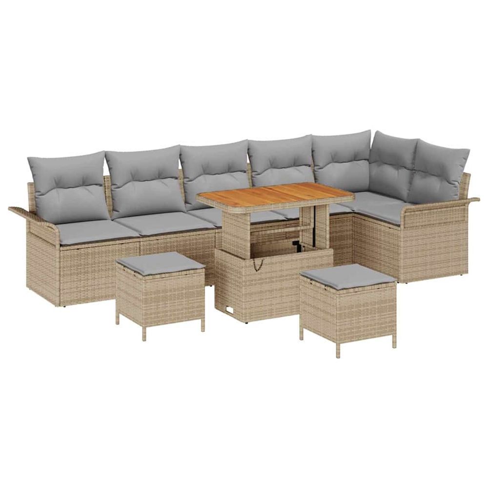 Ensemble de canapé de jardin 9 pc 8-nombre de places