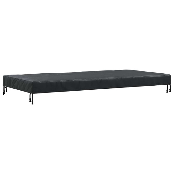 Housse de table uni noir 102 x 202 x 15 cm tissu