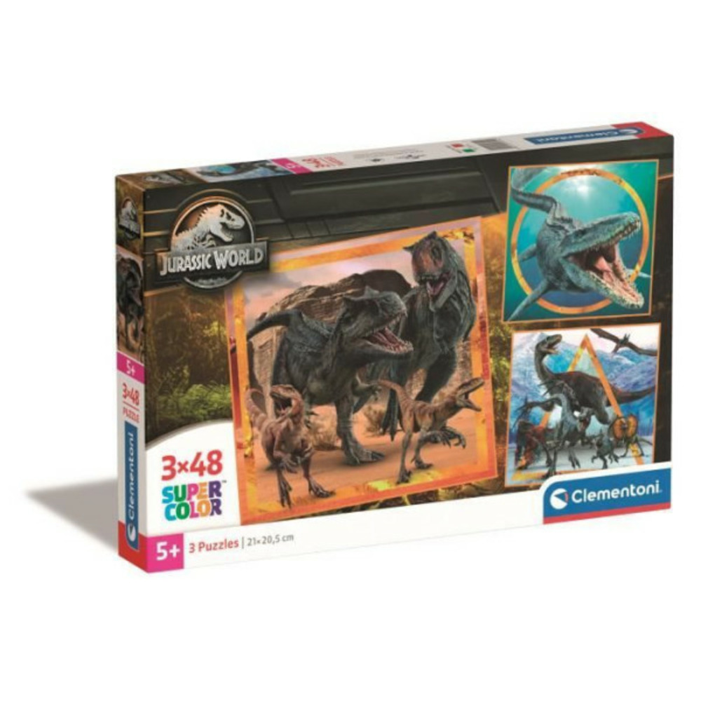 Clementoni puzzle 3x48 pieces - jurassic world