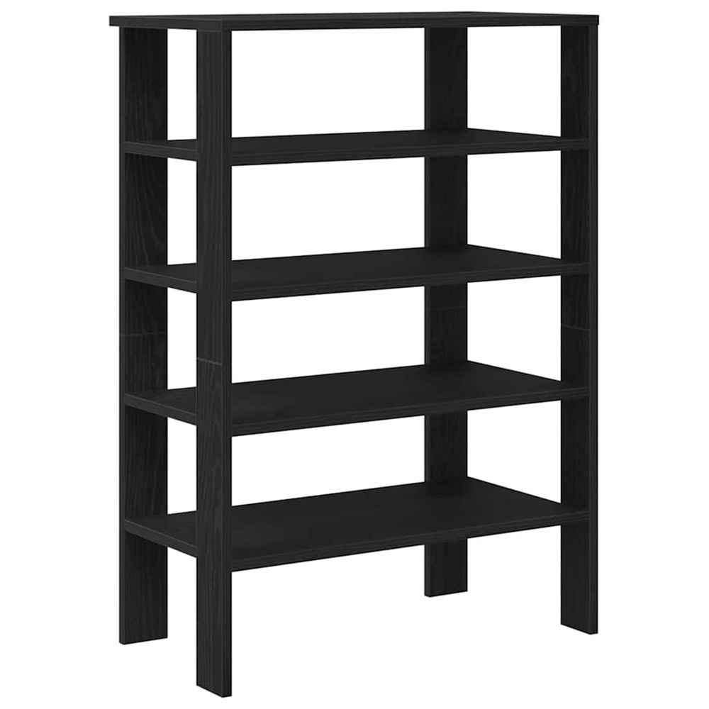 Étagère à chaussures noir 61x32x87,5 cm bois d'ingénierie