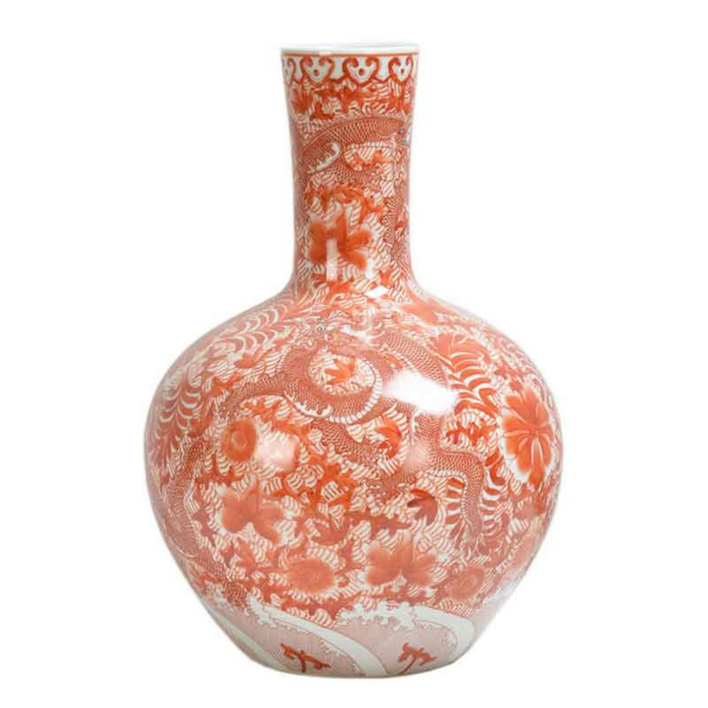Vase céramique corail dragon 43cm