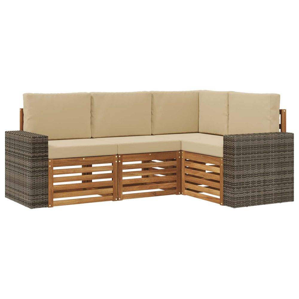 Ensemble de canapés d'extérieur 4 pc polyester