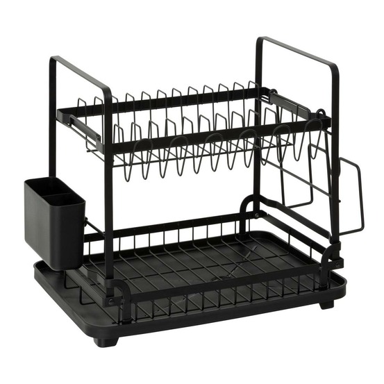 5five - egouttoir black edition noir 2 niveaux