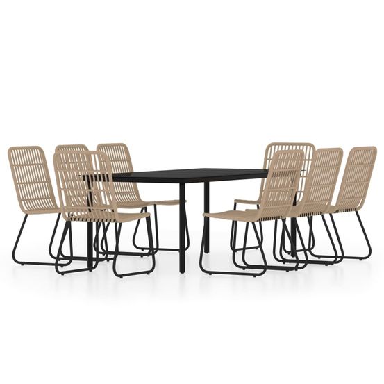 Ensemble à manger de jardin 9 pcs chêne