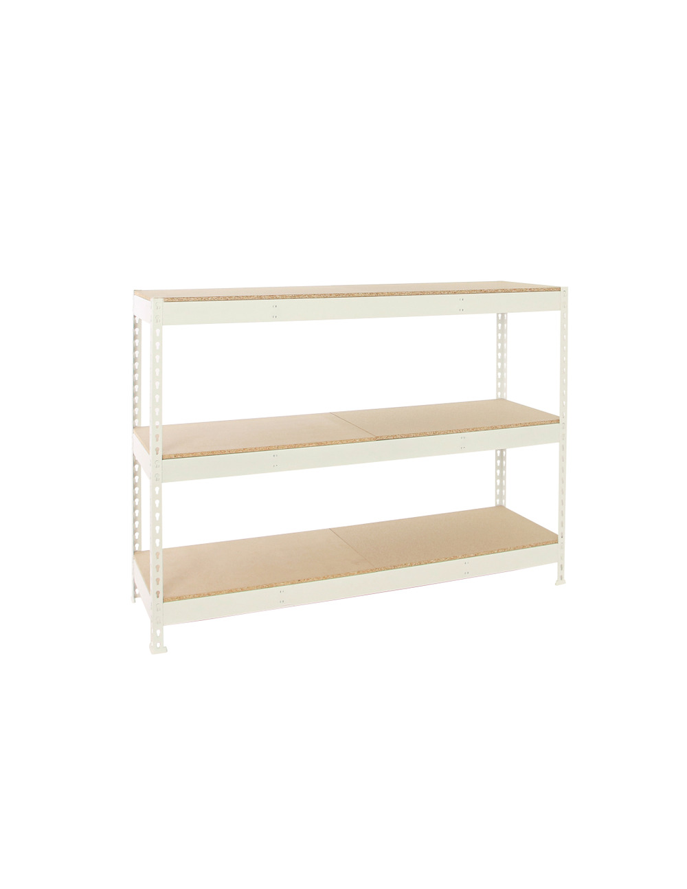 Etagère sans vis simonforte 2409-3 chipboard blanc/bois blanc/bois 2000x2400x900 - simonrack