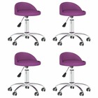 Chaises pivotantes de salle à manger 4 pcs violet similicuir