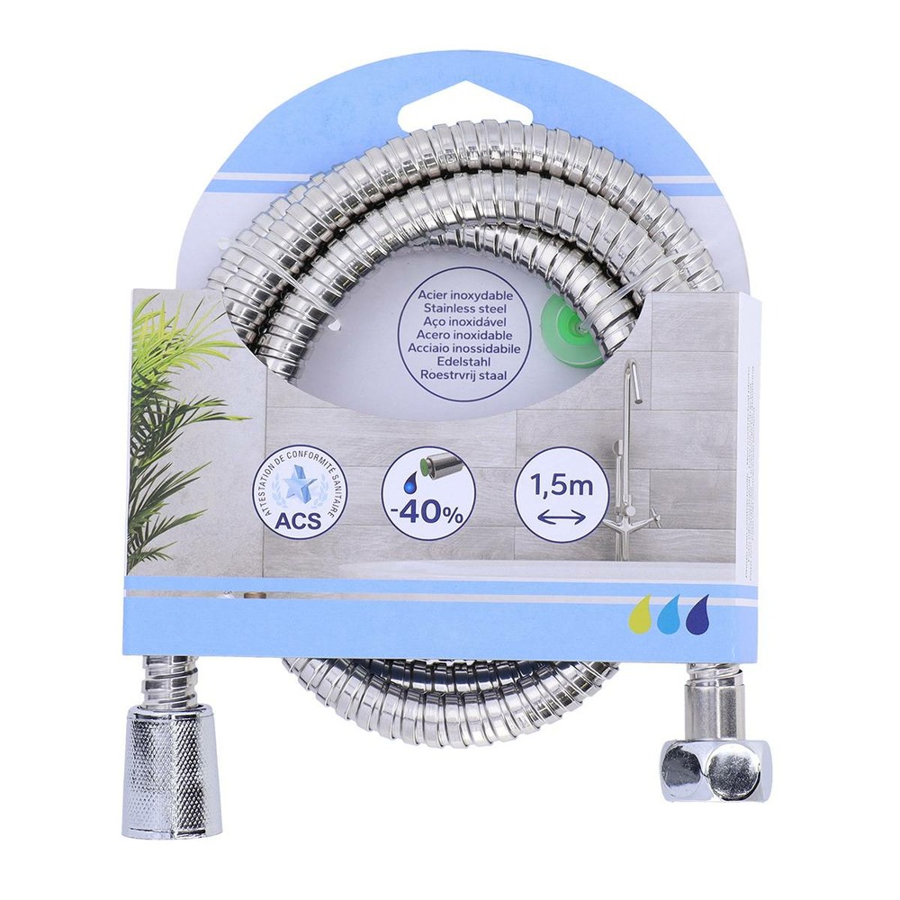 Flexible de douche acier inoxydable 150cm - chrome