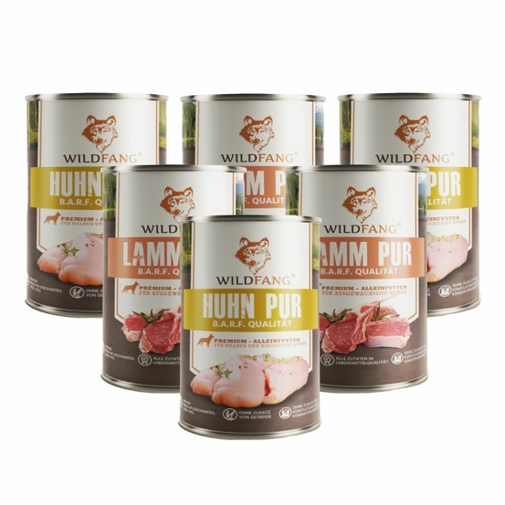 Wildfang - mélange pour aliments humides 6 x 400 g - qualité barf