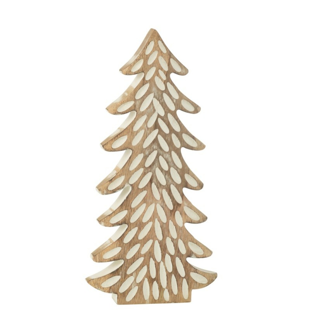 Arbre sculpté en bois de manguier marron 17x4x38 cm h38