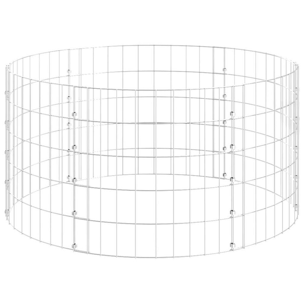 Poteau à gabion circulaire acier galvanisé ø100x50 cm