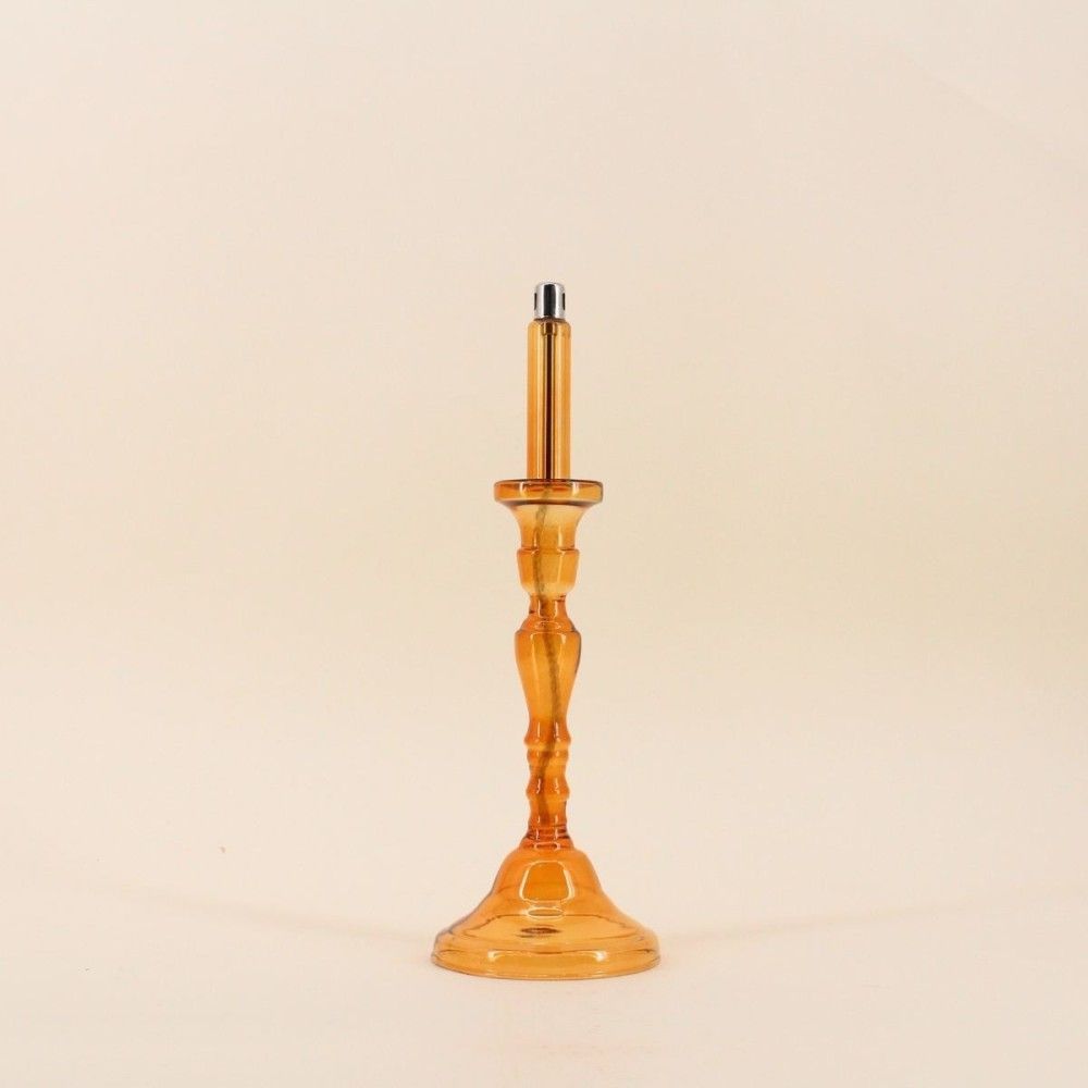 Lampe à huile chandelier en verre soufflé 34cm
