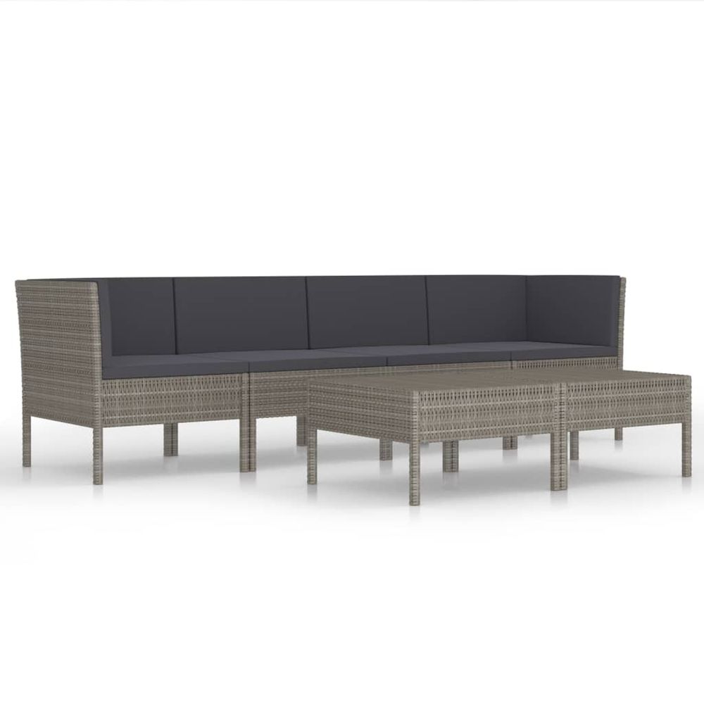 Salon de jardin 6 pcs avec coussins