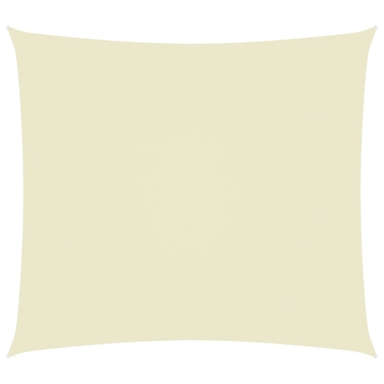 Voile toile d'ombrage parasol tissu oxford rectangulaire 5 x 6 m crème