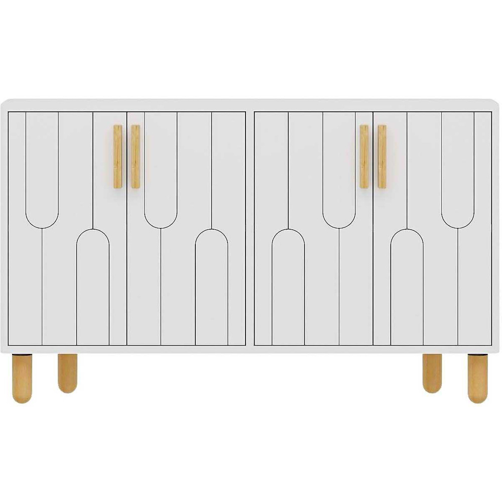 Buffet 4 portes en aggloméré vincent blanc