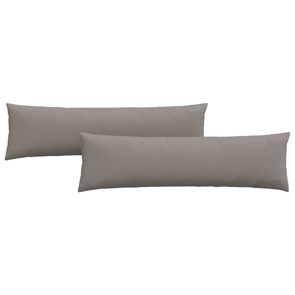 Coussins de canapé 2 pc tissu taupe 145 x 40 cm