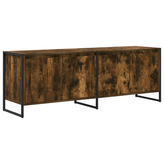 Meuble tv chêne fumé 140 x 36 x 49.5 cm bois d'ingénierie