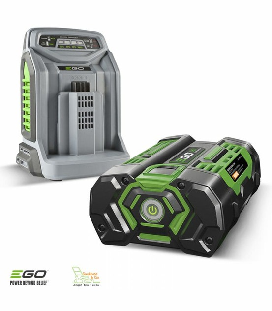 Pack complet chargeur rapide et batterie 56 volts ego power pour outils jardins à batterie ego