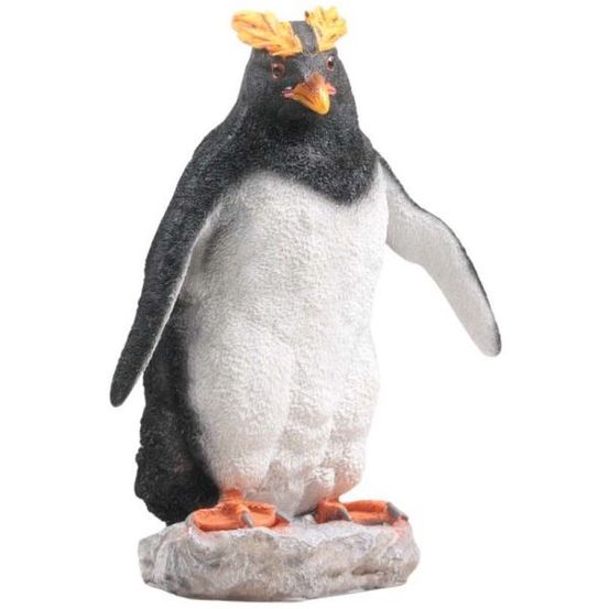 Pingouin huppé en résine debout