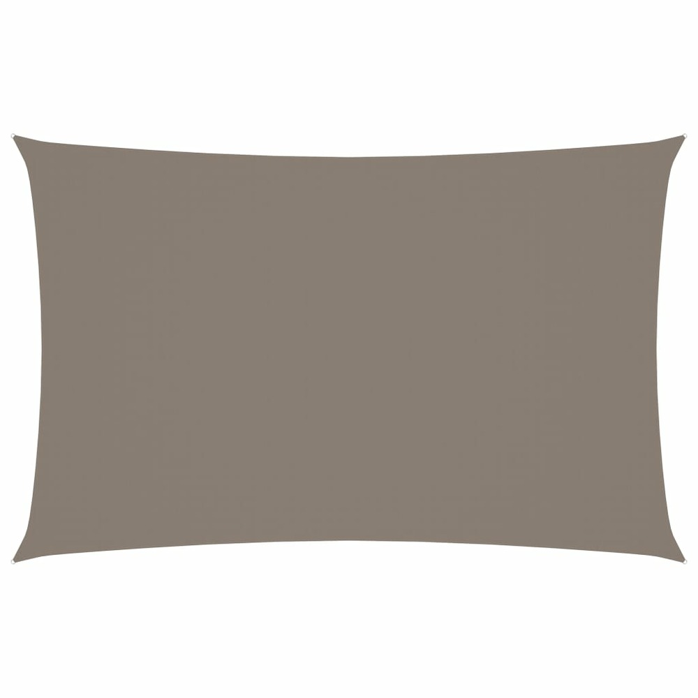 Voile d'ombrage parasol tissu oxford rectangulaire 4 x 7 m taupe