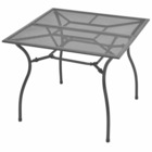 Table de jardin 90x90x72 cm acier treillis