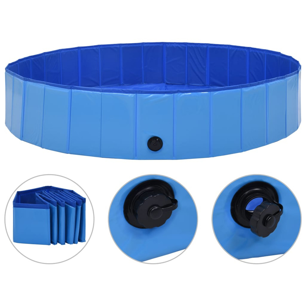 Piscine pliable pour chiens Bleu