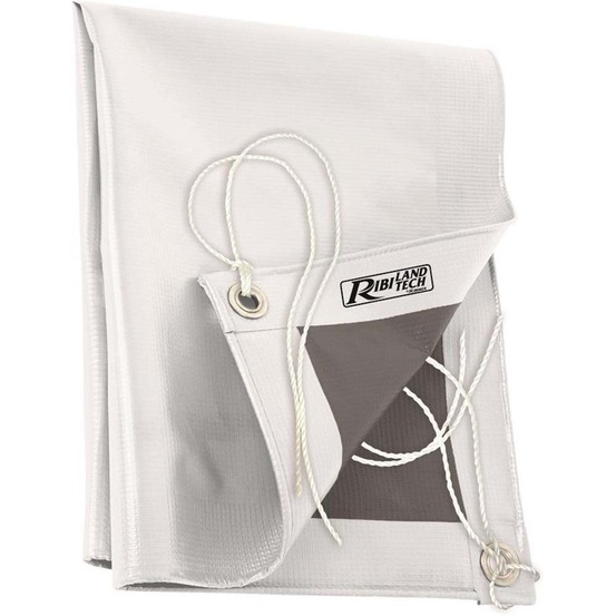 Bâche grise PVC 4x5 m 300 g/m2