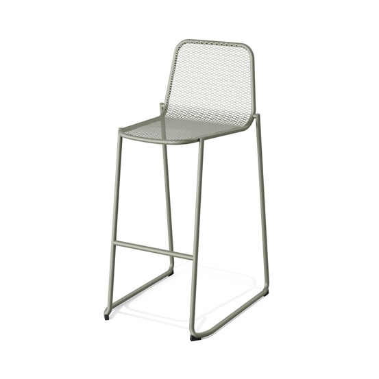 Tabouret de bar empilable en métal mase - lot de 4 - veba