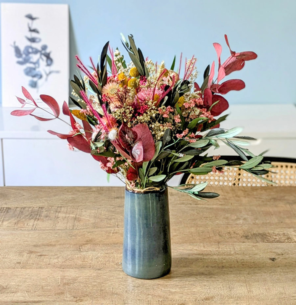 Bouquet de fleurs séchées albizia taille m