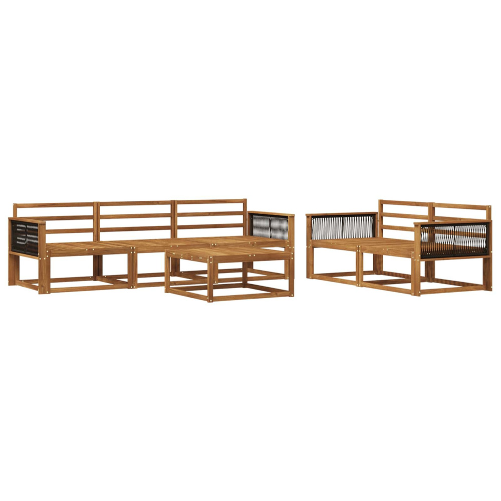 Ensemble de canapés d'extérieur 6 pcs naturel