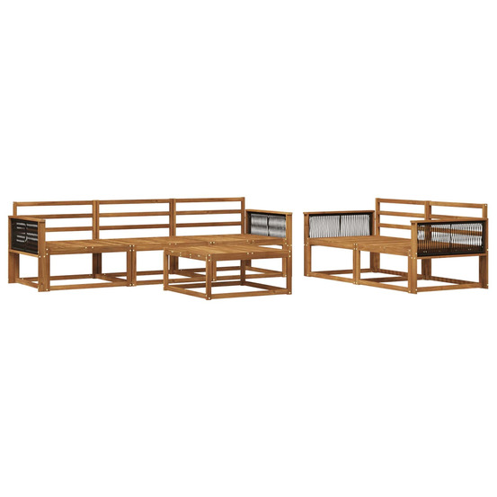 Ensemble de canapés d'extérieur 6 pcs naturel